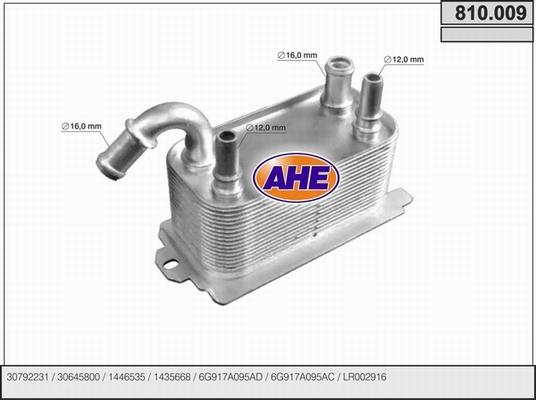 AHE 810.009 - Масляний радіатор, рухове масло autozip.com.ua