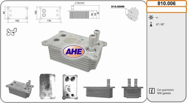 AHE 810.006 - Масляний радіатор, рухове масло autozip.com.ua