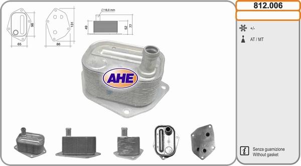 AHE 812.006 - Масляний радіатор, рухове масло autozip.com.ua