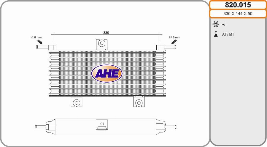 AHE 820.015 - Масляний радіатор, рухове масло autozip.com.ua