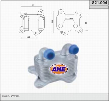 AHE 821.004 - Масляний радіатор, рухове масло autozip.com.ua