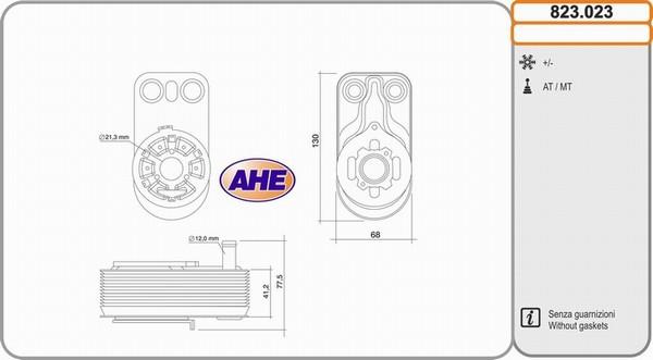 AHE 823.023 - Масляний радіатор, моторна олія autozip.com.ua