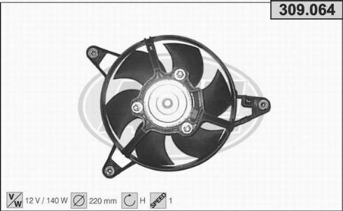 AHE 309.064 - Вентилятор, охолодження двигуна autozip.com.ua