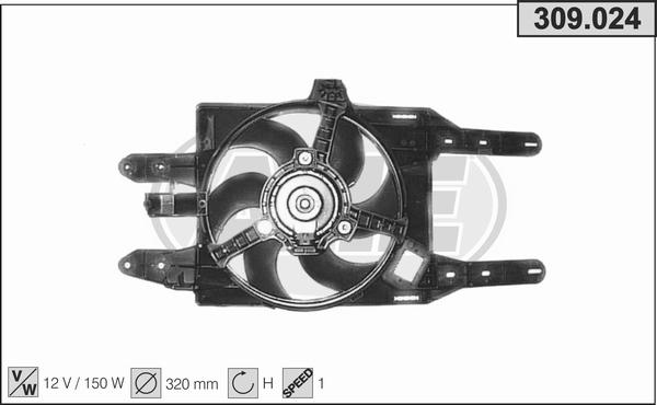 AHE 309.024 - Вентилятор, охолодження двигуна autozip.com.ua