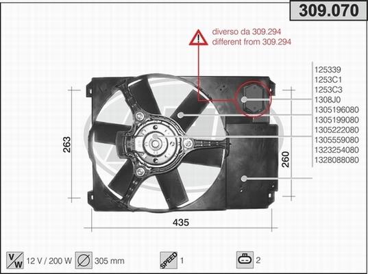 AHE 309.070 - Вентилятор, охолодження двигуна autozip.com.ua
