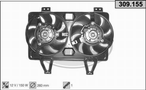 AHE 309.155 - Вентилятор, охолодження двигуна autozip.com.ua