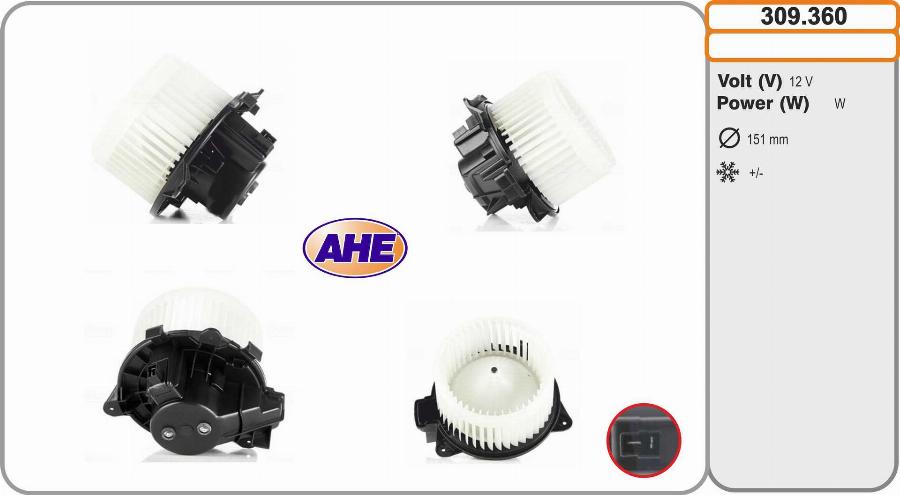 AHE 309.360 - Вентилятор салону autozip.com.ua