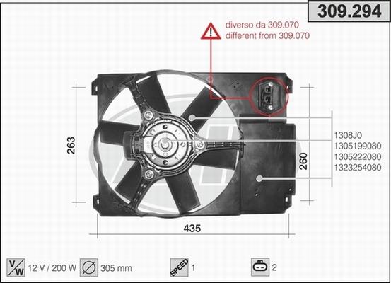 AHE 309.294 - Вентилятор, охолодження двигуна autozip.com.ua