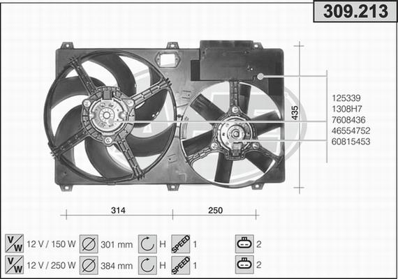 AHE 309.213 - Вентилятор, охолодження двигуна autozip.com.ua