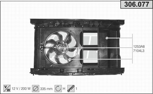 AHE 306.077 - Вентилятор, охолодження двигуна autozip.com.ua