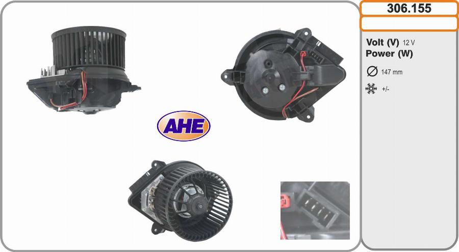 AHE 306.155 - Вентилятор салону autozip.com.ua