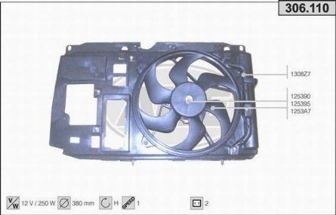 AHE 306.110 - Вентилятор, охолодження двигуна autozip.com.ua
