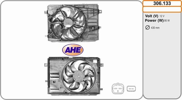 AHE 306.133 - Вентилятор, охолодження двигуна autozip.com.ua