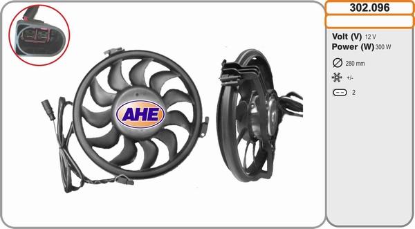 AHE 302.096 - Вентилятор, охолодження двигуна autozip.com.ua