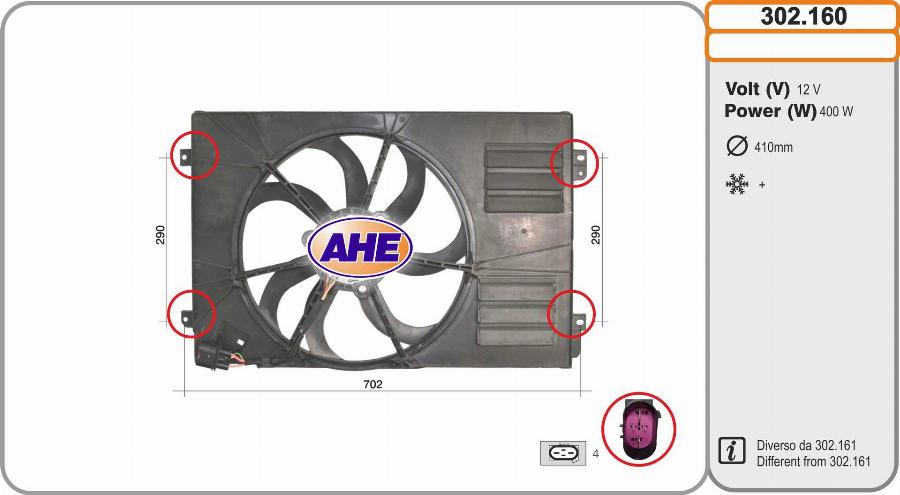 AHE 302.160 - Вентилятор, охолодження двигуна autozip.com.ua
