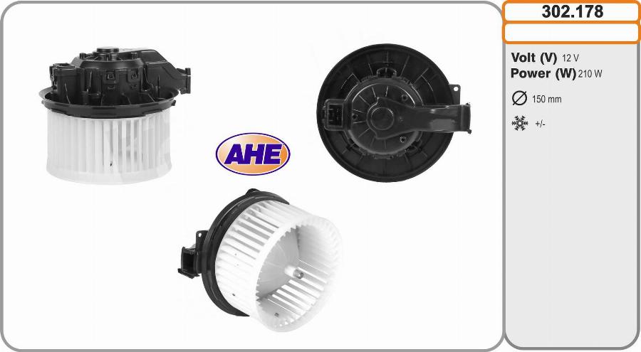 AHE 302.178 - Вентилятор салону autozip.com.ua