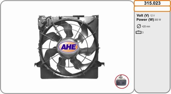 AHE 315.023 - Вентилятор, охолодження двигуна autozip.com.ua