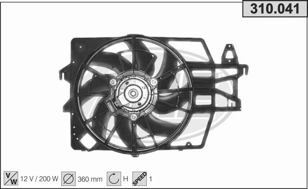 AHE 310.041 - Вентилятор, охолодження двигуна autozip.com.ua