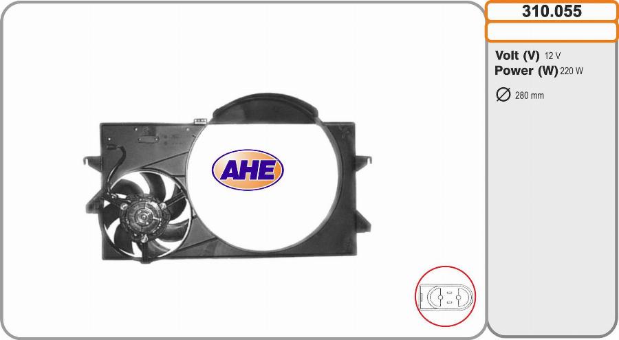 AHE 310.055 - Вентилятор, охолодження двигуна autozip.com.ua