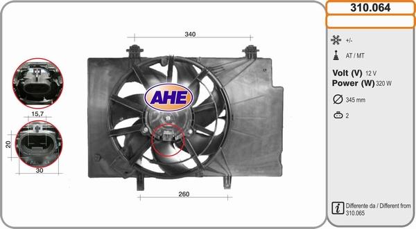 AHE 310.064 - Вентилятор, охолодження двигуна autozip.com.ua