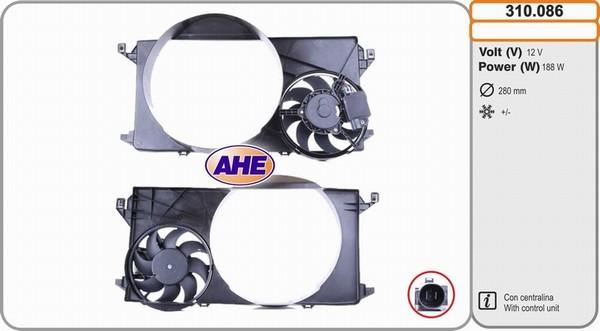 AHE 310.086 - Вентилятор, охолодження двигуна autozip.com.ua