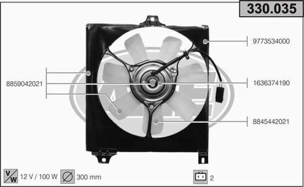 AHE 330.035 - Вентилятор, охолодження двигуна autozip.com.ua