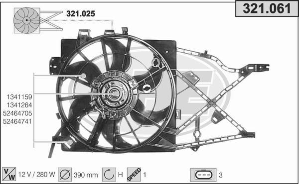 AHE 321.061 - Вентилятор, охолодження двигуна autozip.com.ua