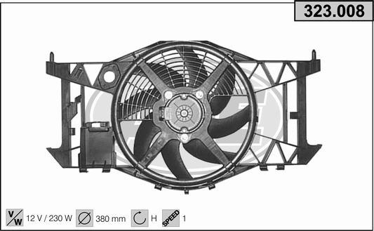 AHE 323.008 - Вентилятор, охолодження двигуна autozip.com.ua