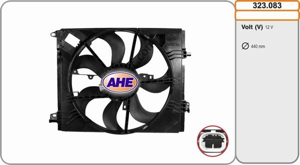 AHE 323.083 - Вентилятор, охолодження двигуна autozip.com.ua