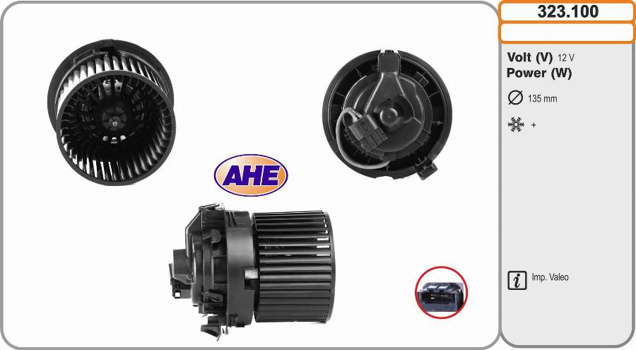 AHE 323.100 - Вентилятор салону autozip.com.ua