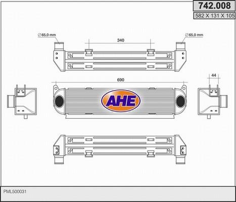 AHE 742.008 - Интеркулер autozip.com.ua