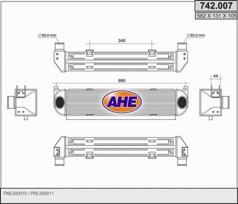 AHE 742.007 - Интеркулер autozip.com.ua