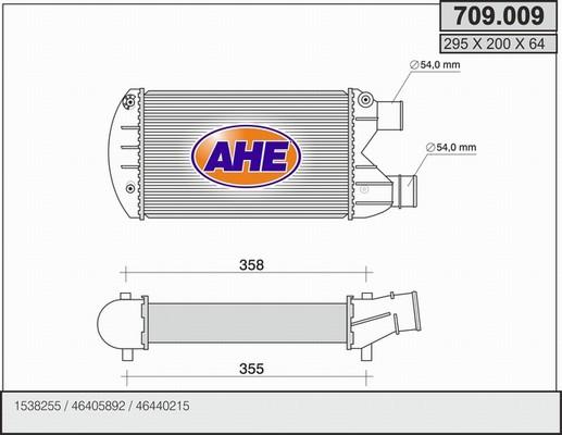 AHE 709.009 - Интеркулер autozip.com.ua