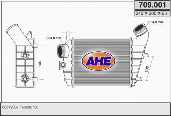 AHE 709.001 - Интеркулер autozip.com.ua