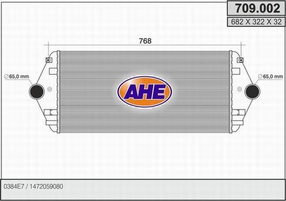 AHE 709.002 - Интеркулер autozip.com.ua