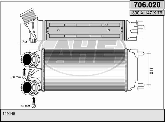 AHE 706.020 - Интеркулер autozip.com.ua