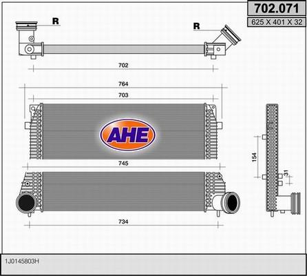 AHE 702.071 - Интеркулер autozip.com.ua