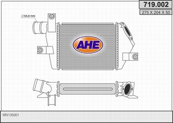 AHE 719.002 - Интеркулер autozip.com.ua