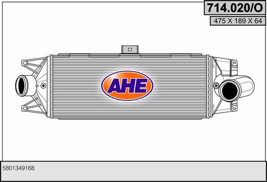 AHE 714020O - Интеркулер autozip.com.ua