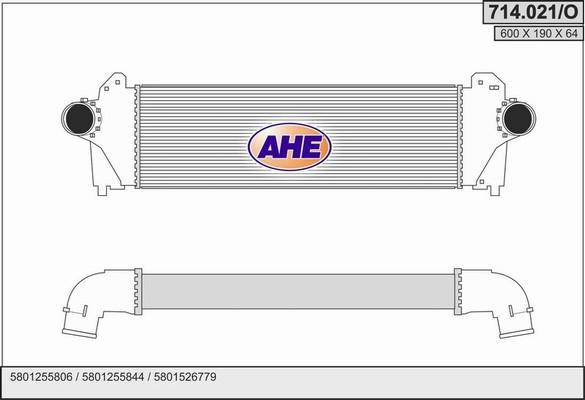 AHE 714.021/O - Интеркулер autozip.com.ua