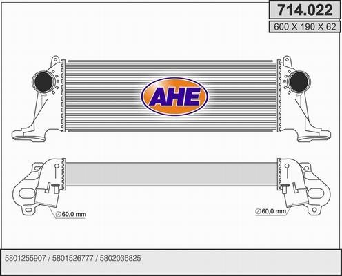 AHE 714.022 - Интеркулер autozip.com.ua