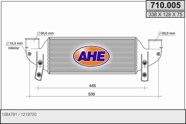 AHE 710.005 - Интеркулер autozip.com.ua