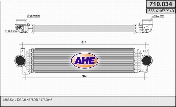 AHE 710.034 - Інтеркулер autozip.com.ua
