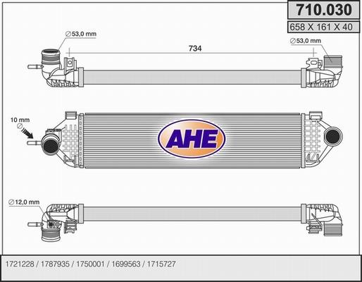 AHE 710.030 - Интеркулер autozip.com.ua