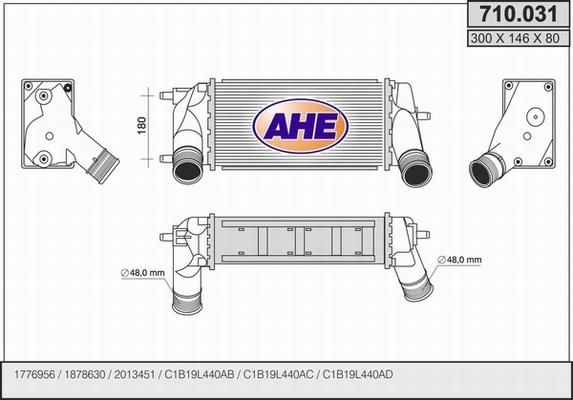 AHE 710.031 - Интеркулер autozip.com.ua