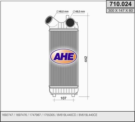 AHE 710.024 - Интеркулер autozip.com.ua