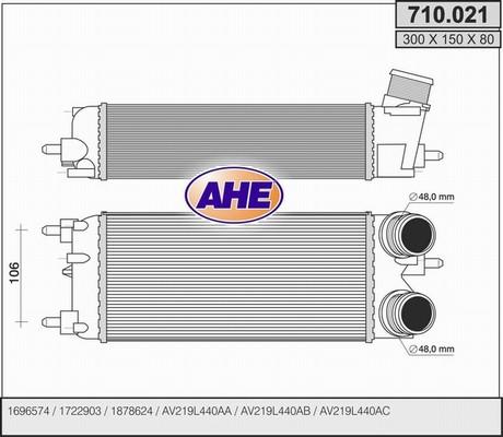 AHE 710.021 - Интеркулер autozip.com.ua