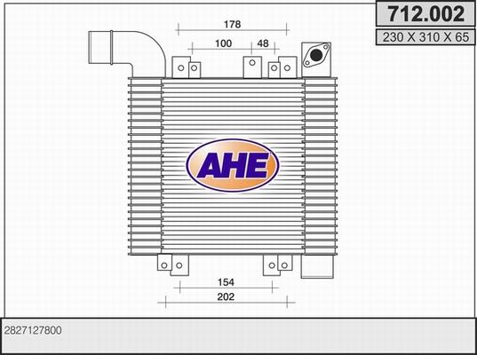 AHE 712.002 - Интеркулер autozip.com.ua