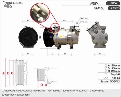 AHE 78573 - Компресор, кондиціонер autozip.com.ua