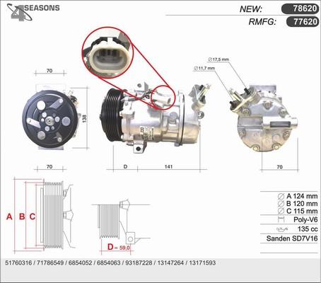 AHE 78620 - Компресор, кондиціонер autozip.com.ua